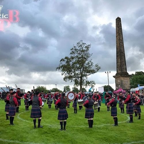 Nelson's Celtic Pipe Band get to Glasgow after two years of fundraising.