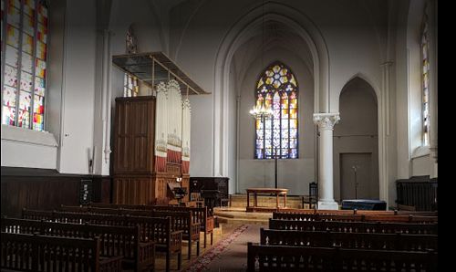 Interior of St Saviour's Anglican Church, Riga, Latvia