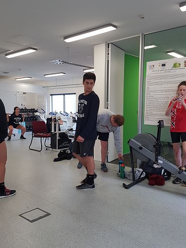 High Performance Hillmorton Athletes training with UC strength and conditioning students