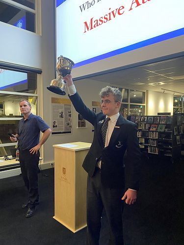 School House raise the trophy