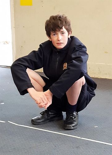 Caleb O'Keefe - waiting for form teacher to arrive.