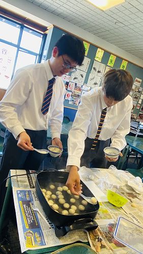 Now taking the cooked balls out ready to serve