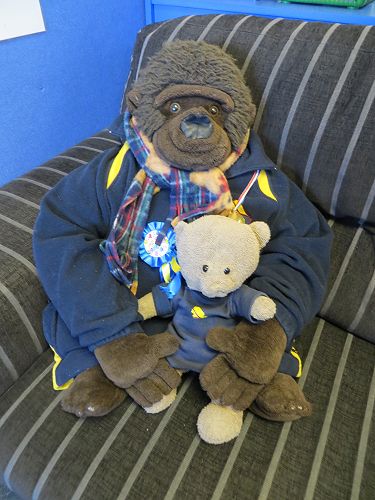 George our class mascot with BB Bear