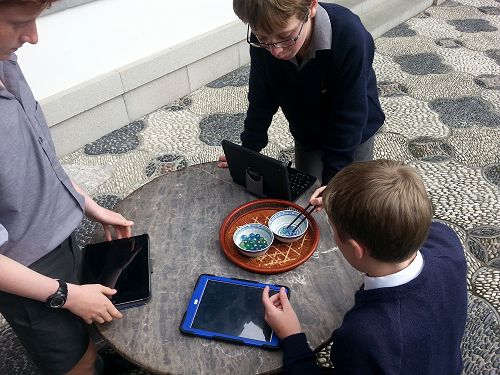 Ben Porter trying out his chopstick skills