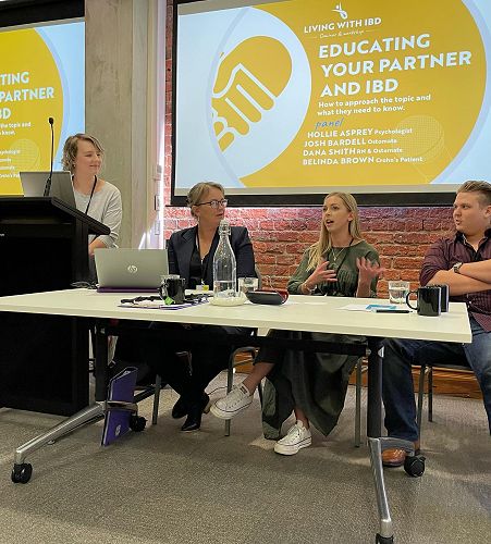 One of our two panel discussions.  Educating your partner and IBD, special thanks to our panelists for opening up and sharing your experiences.