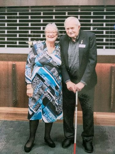 Denis and Heather at Denis' 90th Birthday Celebration