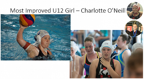 Most Improved Under 12 Girl- Charlotte O'Neill