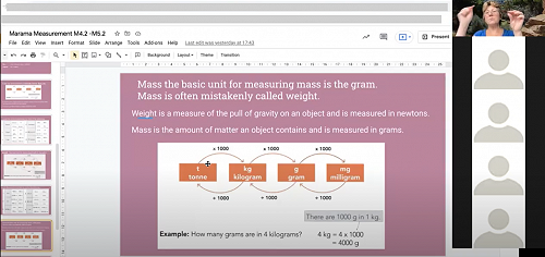 Learning Designer - Numeracy, Regina Smuga, hosts zoom workshop focussed on specific skills learners are working on for measurement goals.