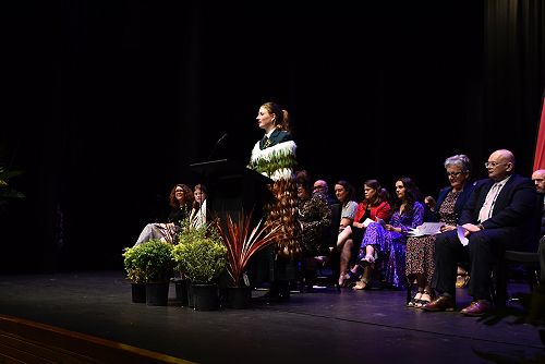 Ella delivering her beautifully crafted valedictory address