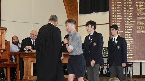 Presentation of Super Eight Academic Badges