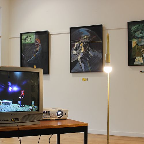 Paintings and an animated visual display at 'Ecdysis'