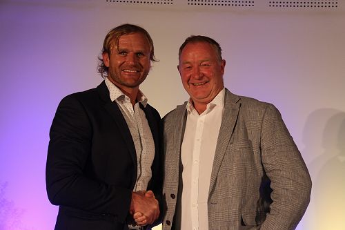 Scott Robertson and Chancellor Steve Smith