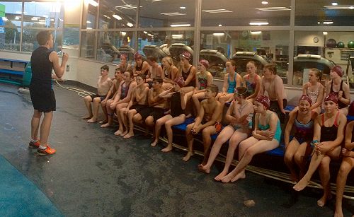 A and B teams together for their weekly trainings