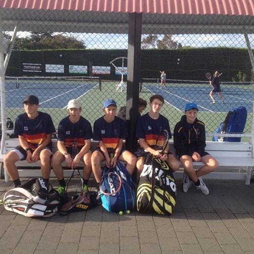 JMC Tennis Team competing at South Island Secondary School Championships, Timaru, 2016