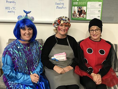 Junior School teachers enjoying dress up day