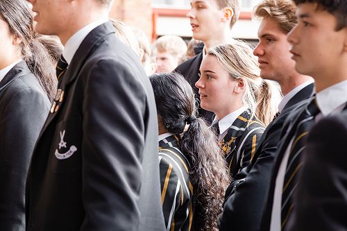 Students line up for first peek at the Lander Centre