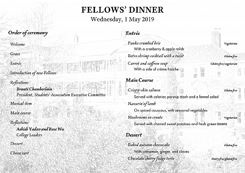 Annual Fellows' Dinner, 1 May 2019