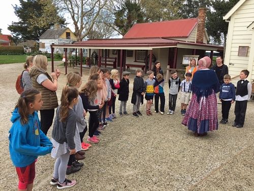 Getting ready to try the outdoor toys from the past.