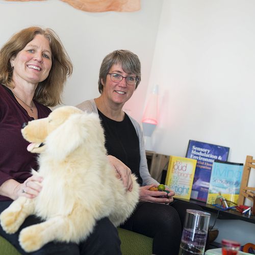 Occupational Therapy students in the Studio56 sensory room they fitted out