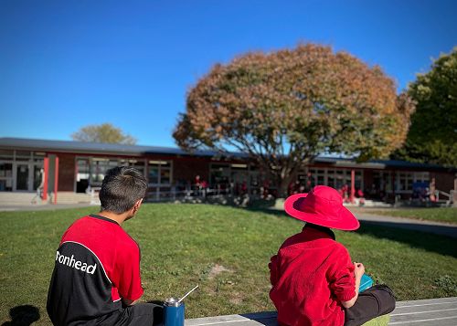Lunch in the autumn sun