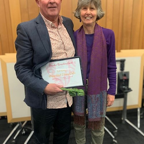 Les Gray, Hagley Adult Literacy Centre recipient, and Anne-Marie Rose, HALC tutor