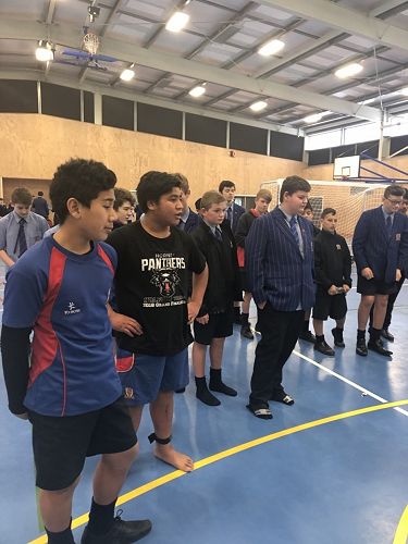 JOSM From left during the students led activities on SC week are Isaac M (hiding behind Zeke’s shoulder), Zeke, Jerry, Ben and Marcus. Marcus doesn’t look ready for action in his slides