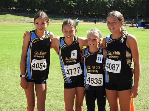 Record breaking 4 x 100m relay team