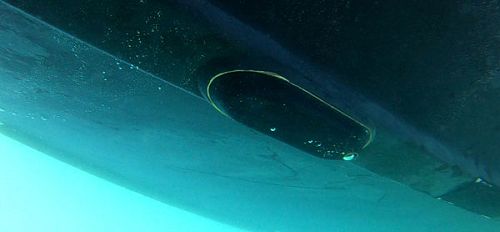 FOULFREE coated transducer underwater