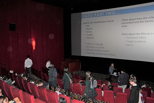 Students put their censor hats on at the State Cinema.