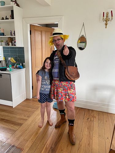 Florence Woodham dressed her Dad in the craziest outfit