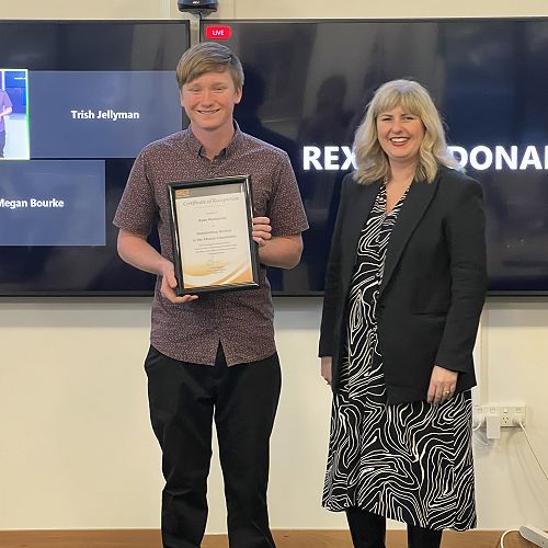 Ryan MacKenzie receives Mayors Award