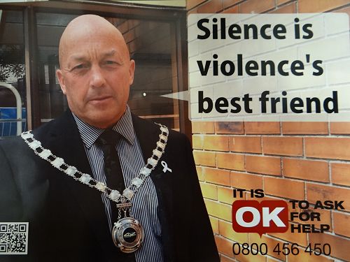 "It's Not OK" Campaign poster featuring Balclutha 