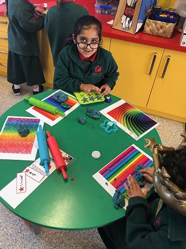 We used play dough to make Matariki stars (and strengthen our fingers for handwriting)