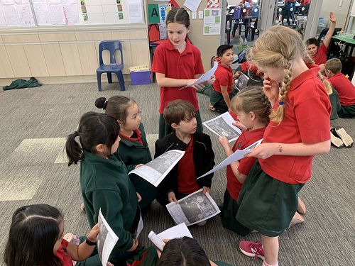 Practising play reading skills.