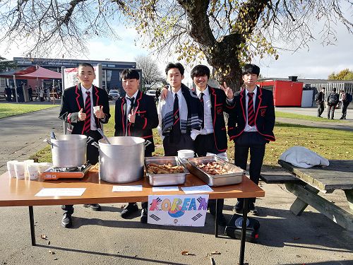 Feast Day 2019.  The Korean boys treated the rest of the school to a taste of home when they cooked Korean food for Feast Day.