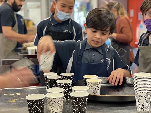 Yr 7/8, cooking with Ronnie and Mrs Marshall