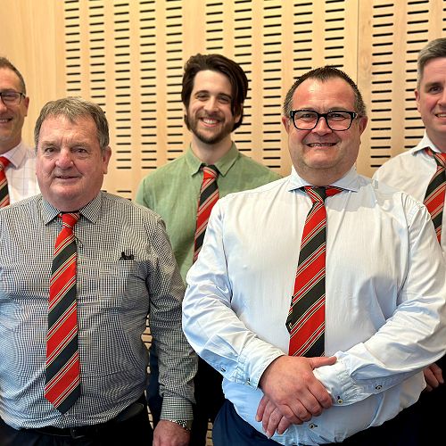 L to R - Chris Hubble, Brian Dunne, Aaron Poulter, Simon Cooper, Matthew Grueber.