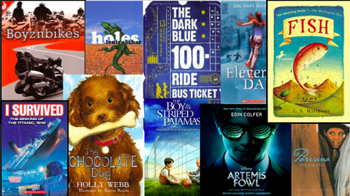 A selection of the books year 7 and 8 students are reading in literacy