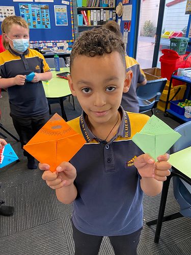 Brian made two bookmarks