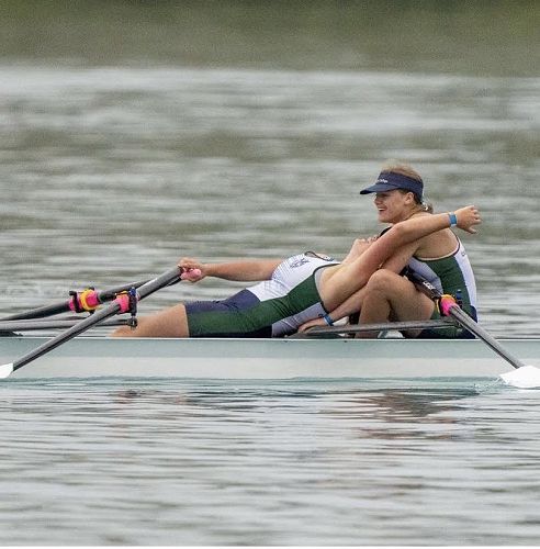 Exhausted and elated!  Gold medal winners