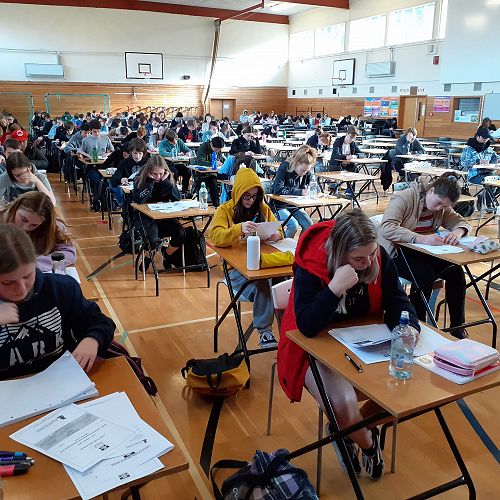 History Students at School Exams