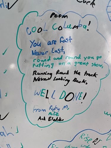 Entertaining themselves between events..