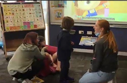 "I use my nose, nose, nose, I can smell the flowers"