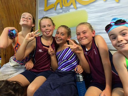 The goofy supporters up the back!