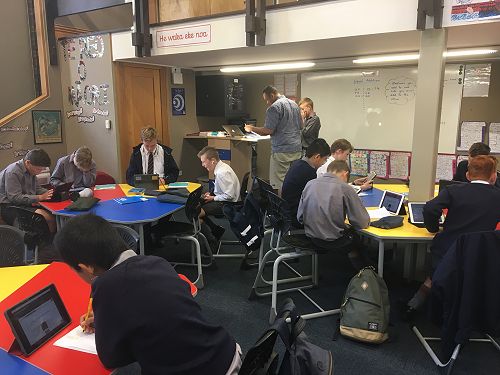 Year 8 mathematicians hard at work in the Link