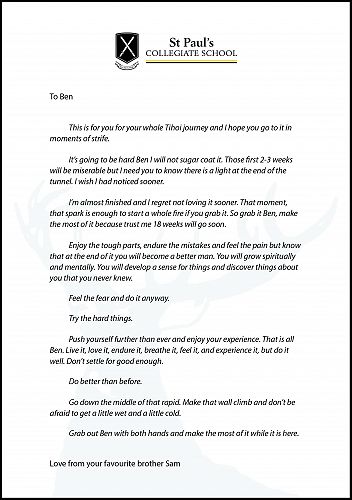 Letter from Sam Edwards