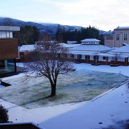 Overnight snow delayed one member of the team for more than an hour