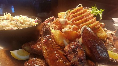 A range of food from the Low & Slow Meat Co at Ote