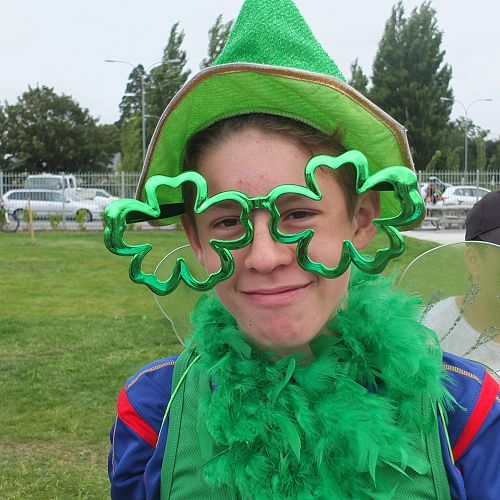 Green coloured glasses