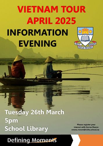 2025 Vietnam tour information evening reminder